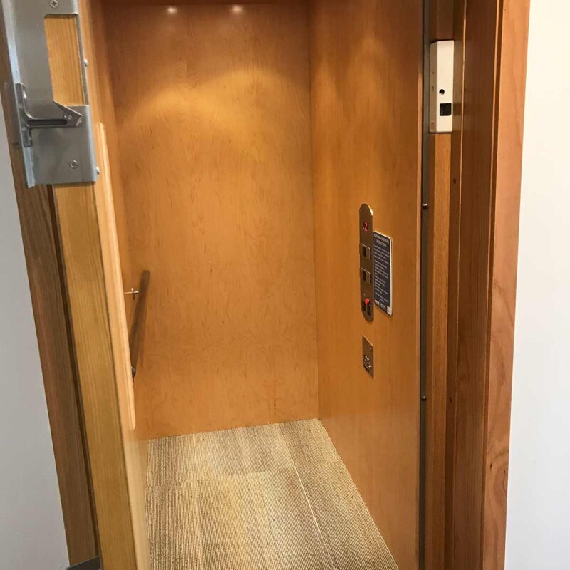 interior of home elevator