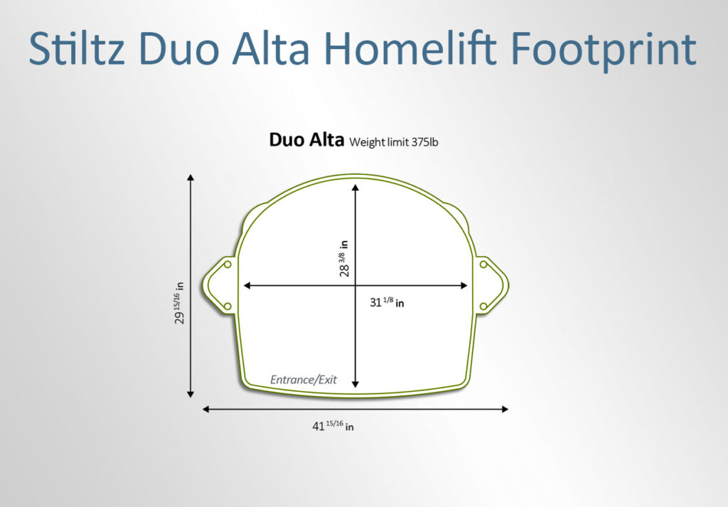 Stiltz Duo Alta Homelift Footprint blue print