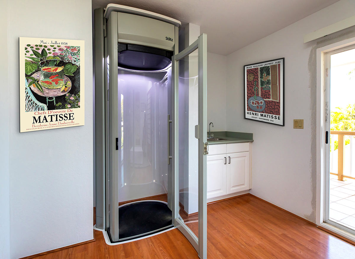 Duo-Classic-Range-05 shaftless elevator with door open