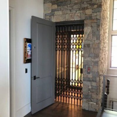 Symmetry-Home-Elevator-collapsible-gate-Stainless-Steel-hall-call-rotated-e1599157750491