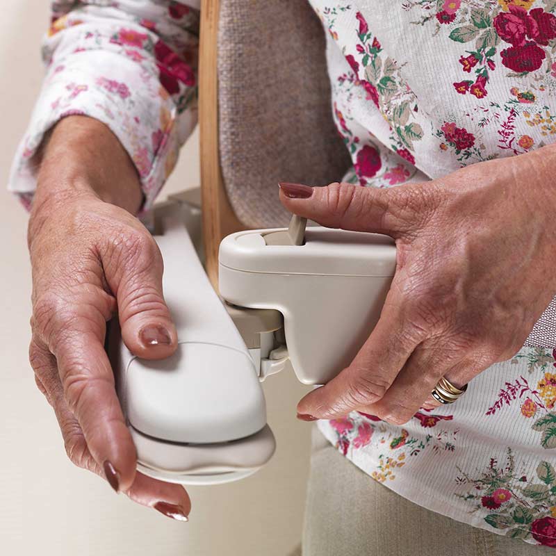 close up of stairlift control