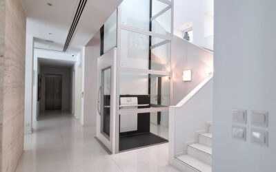 Cibes Air Elevator in home next to stairs - Dayal Emirates Hil